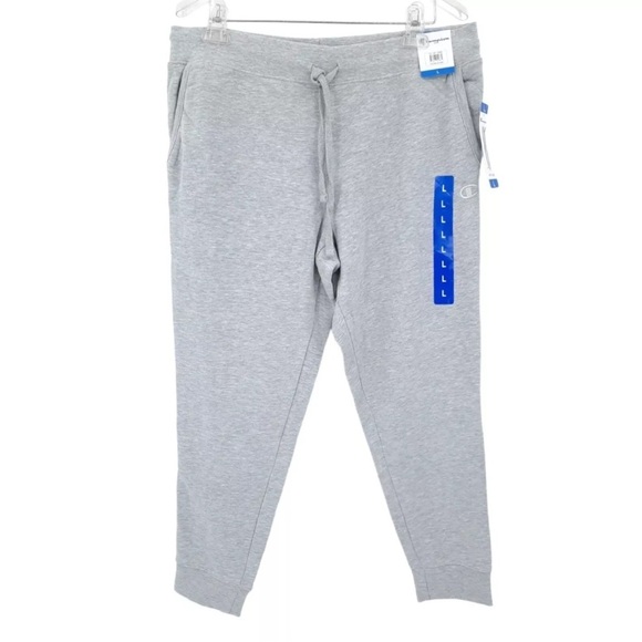 NEW Champion Oxford Heather Gray Fleece Lined Jogger Pants Sweatpants Workout L - Picture 1 of 7